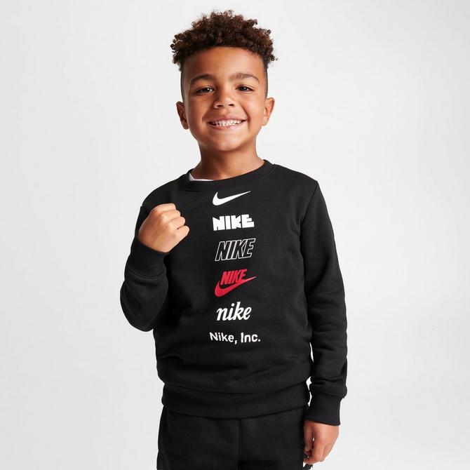 Nike Multi Logo Crew Sweatshirt Junior em