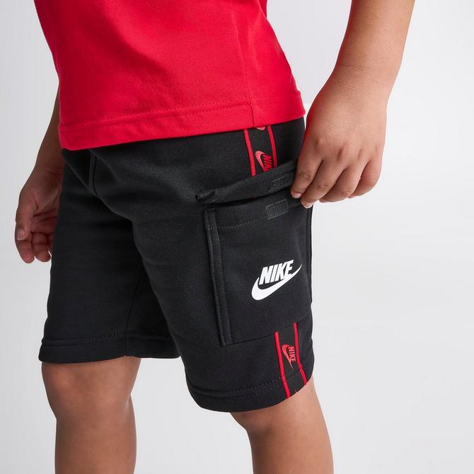 Little Kids Nike Futura Tape T Shirt and Cargo Shorts Set