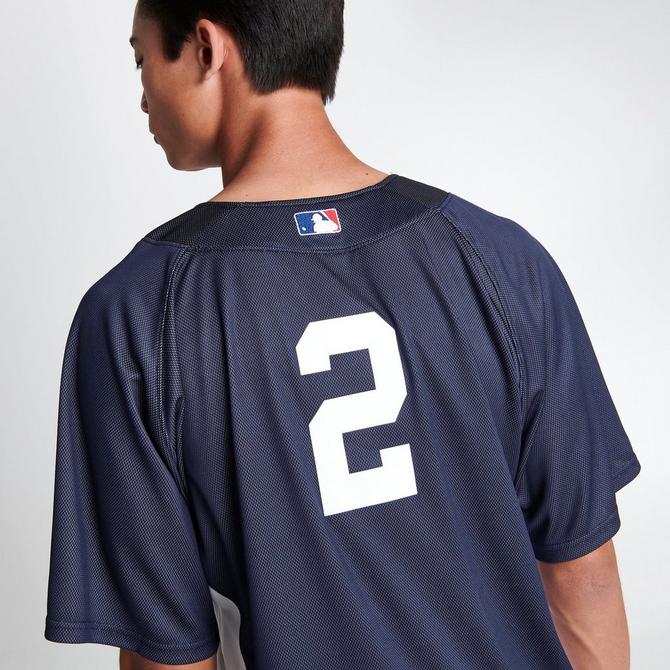 Youth Mitchell & Ness Derek Jeter Navy New York Yankees Team Cooperstown Collection Mesh Batting Practice Jersey Size: Small