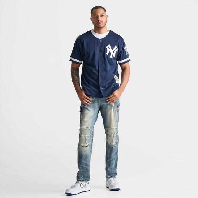 Shop Mitchell Ness New York Yankees Derek Jeter 1995 Authentic Jersey  ABPJ3003-NYY95DJTNAVY blue