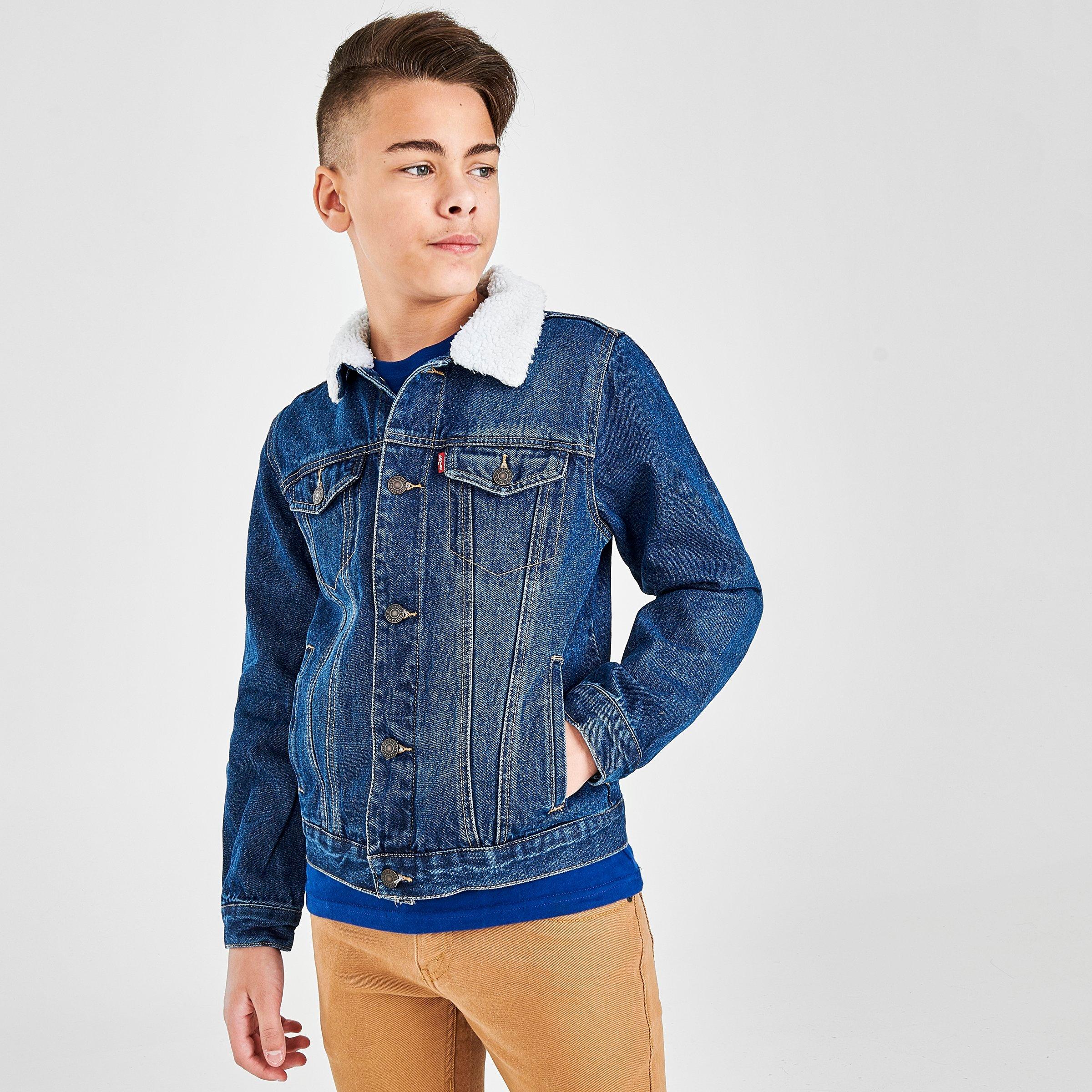 kids sherpa denim jacket