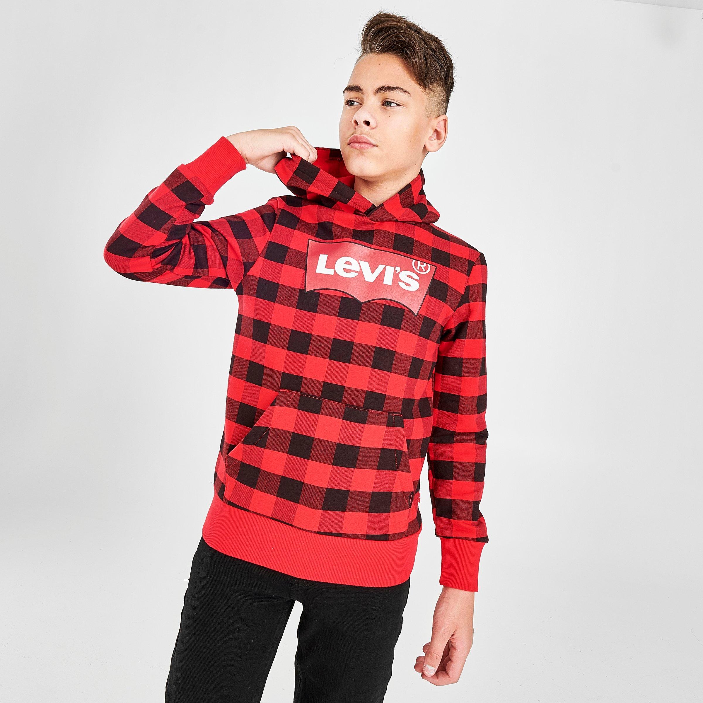 levi tartan hoodie