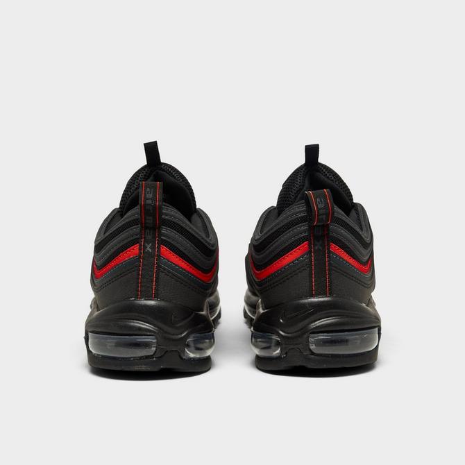 Air max 97 all black best sale red swoosh