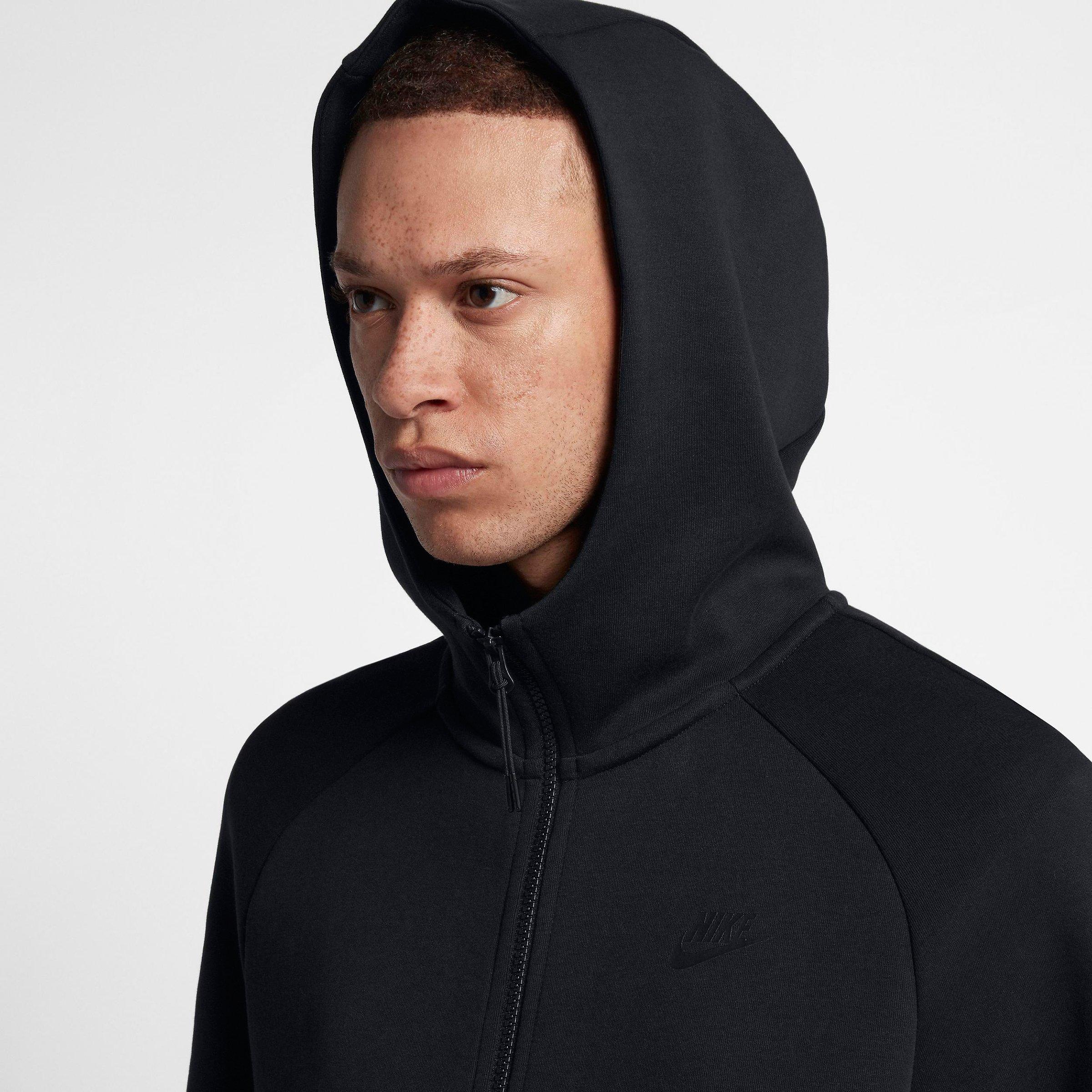 nike zip hoodie mens black