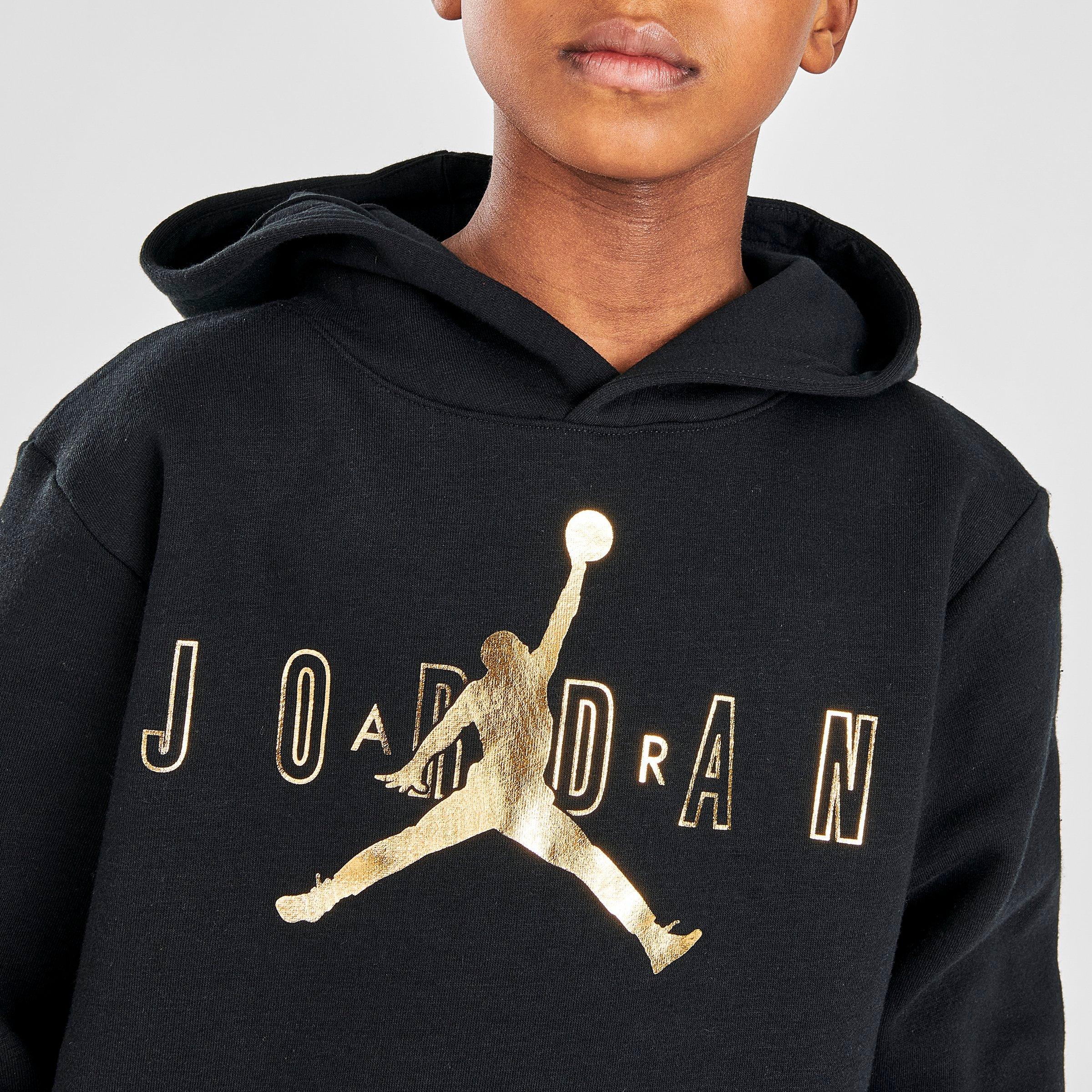 jordan black gold hoodie