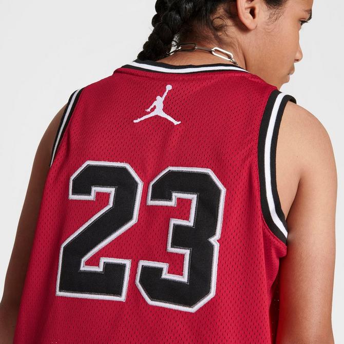 Jordan Boys 23 Jersey - Black/Red Size M