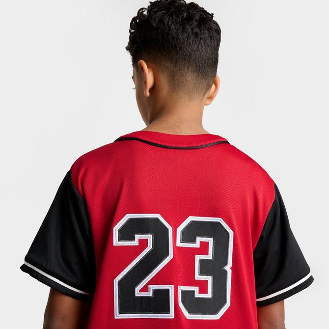 Jordan HBR Baseball Jersey - Youth in Gym Red Size S | WSS