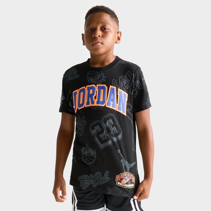 Big Kids Jordan All Over Jersey Patch T Shirt JD Sports