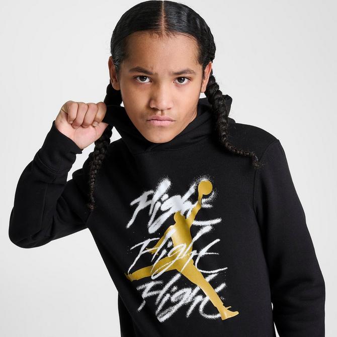 Jordan hoodie best sale black gold