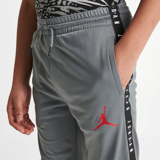 Jordan Pants Boy's Large Black White Red Lined Running Jumpman Logo  Sweatpants