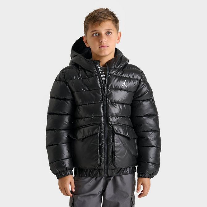 Jordan Kids Black Jumpman Puffer Jacket Medium Finish Line