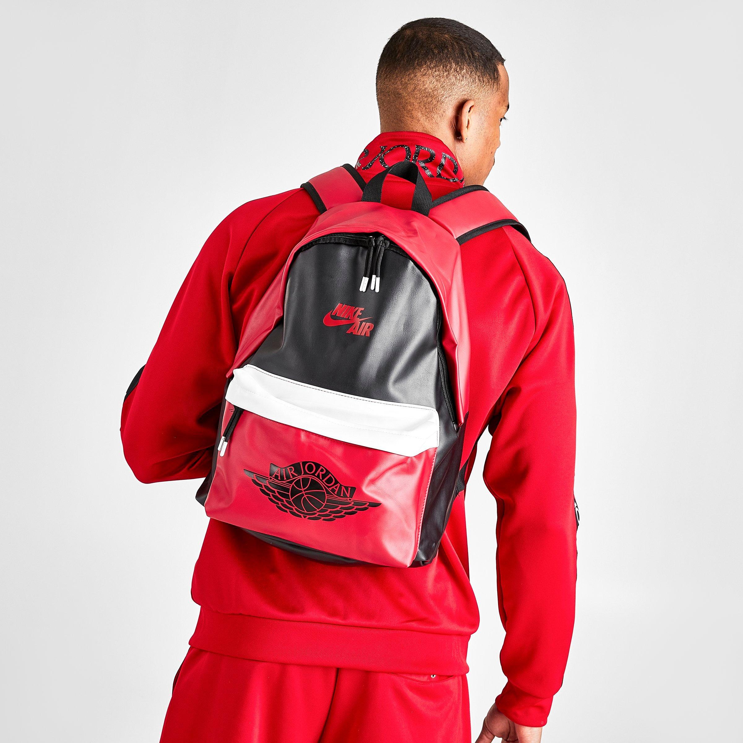 red and black jordan backpack