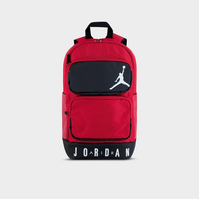 Jordan backpack black hot sale and red