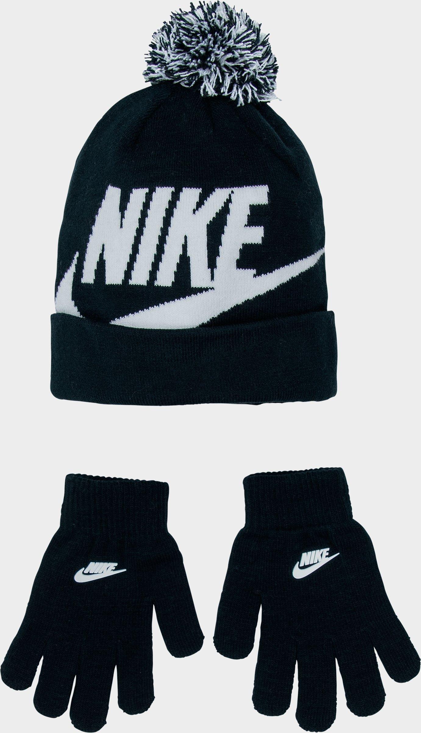Kids' Nike Swoosh Beanie Hat and Gloves 