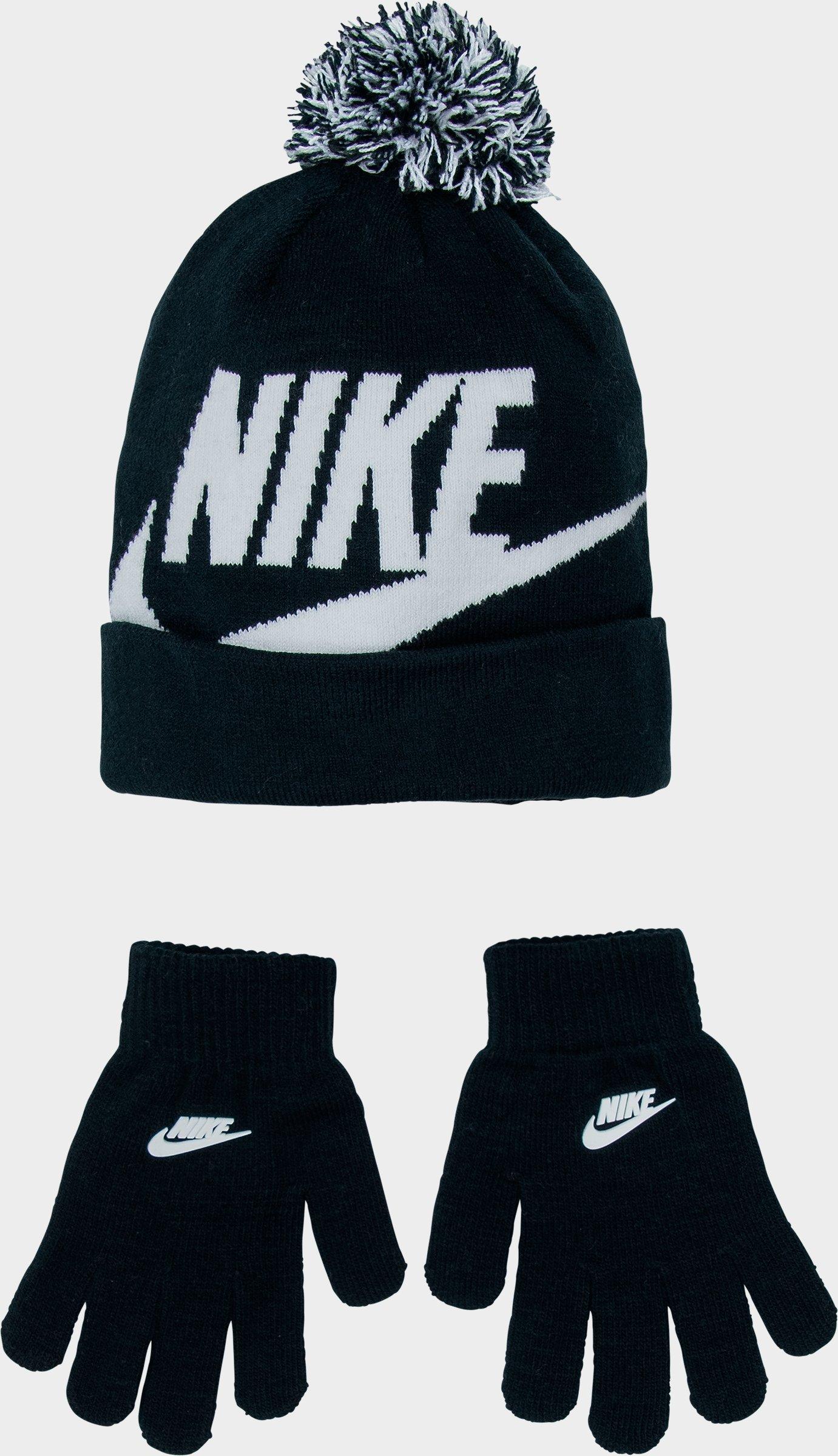 black and white nike beanie