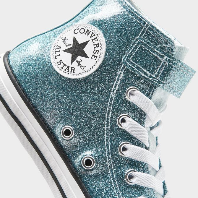 Girls blue glitter converse hotsell