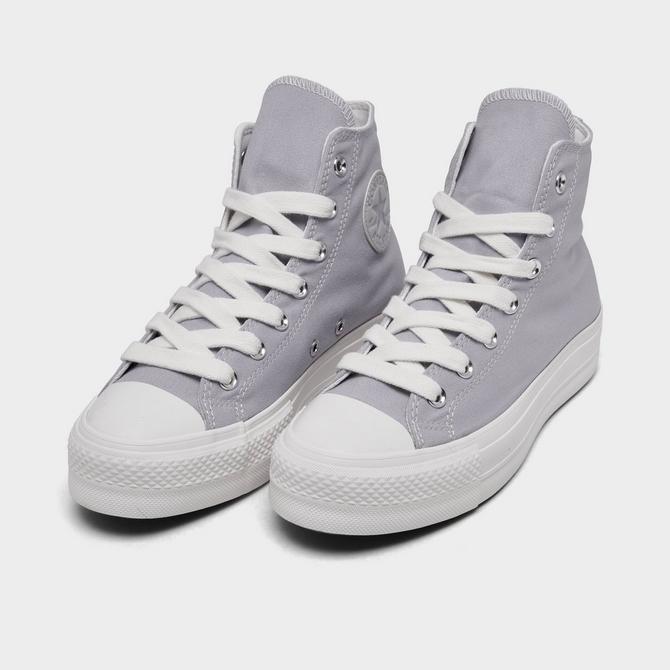 Converse Women s Chuck Taylor All Star Lift Platform Casual Shoes in Grey Ghost Town Size 7.0 Cotton Canvas