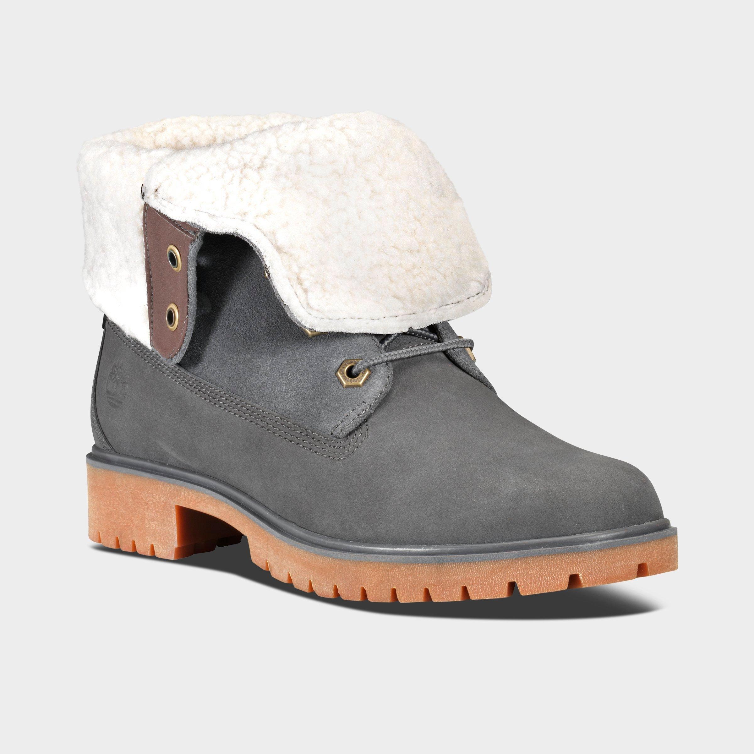 timberland fleece fold down boots