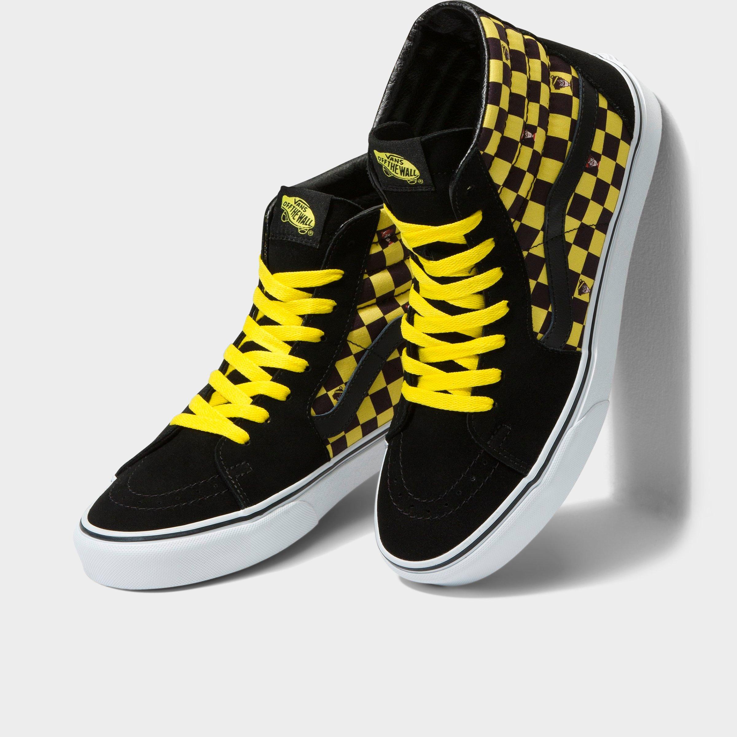 vans high cut yellow