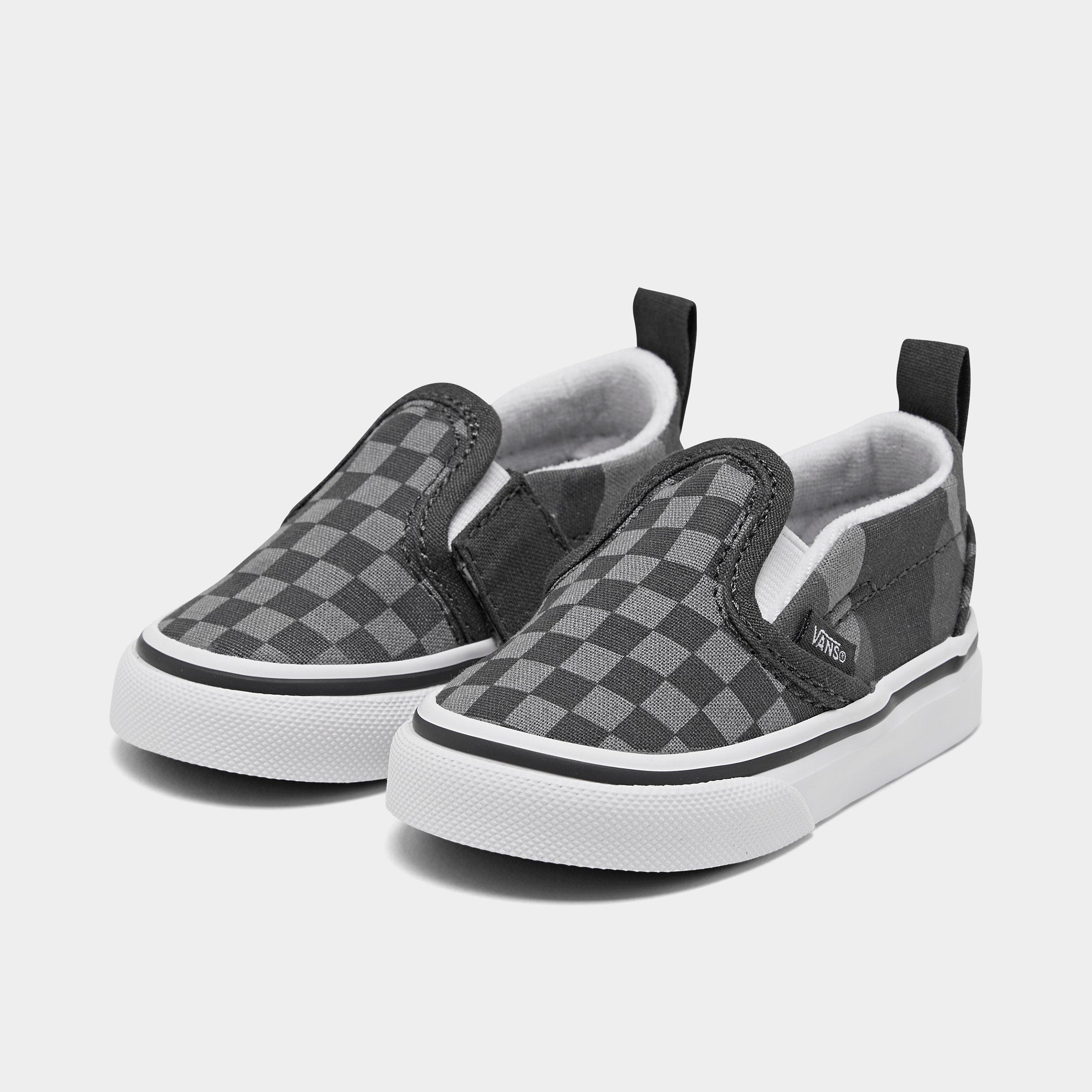 dark grey checkered vans