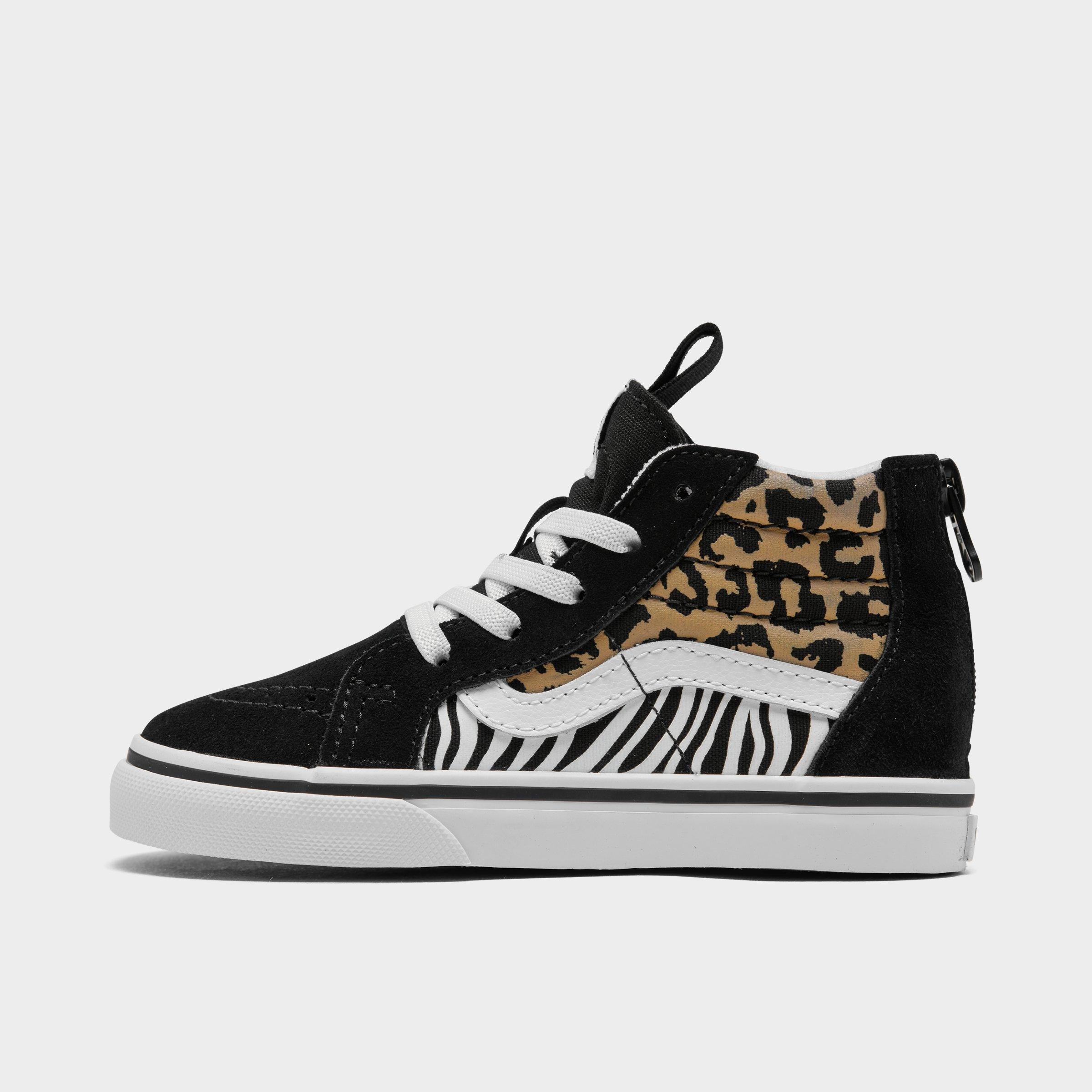 Girls' Toddler Vans Sk8-Hi Zip Animal Print Casual Shoes| JD Sports