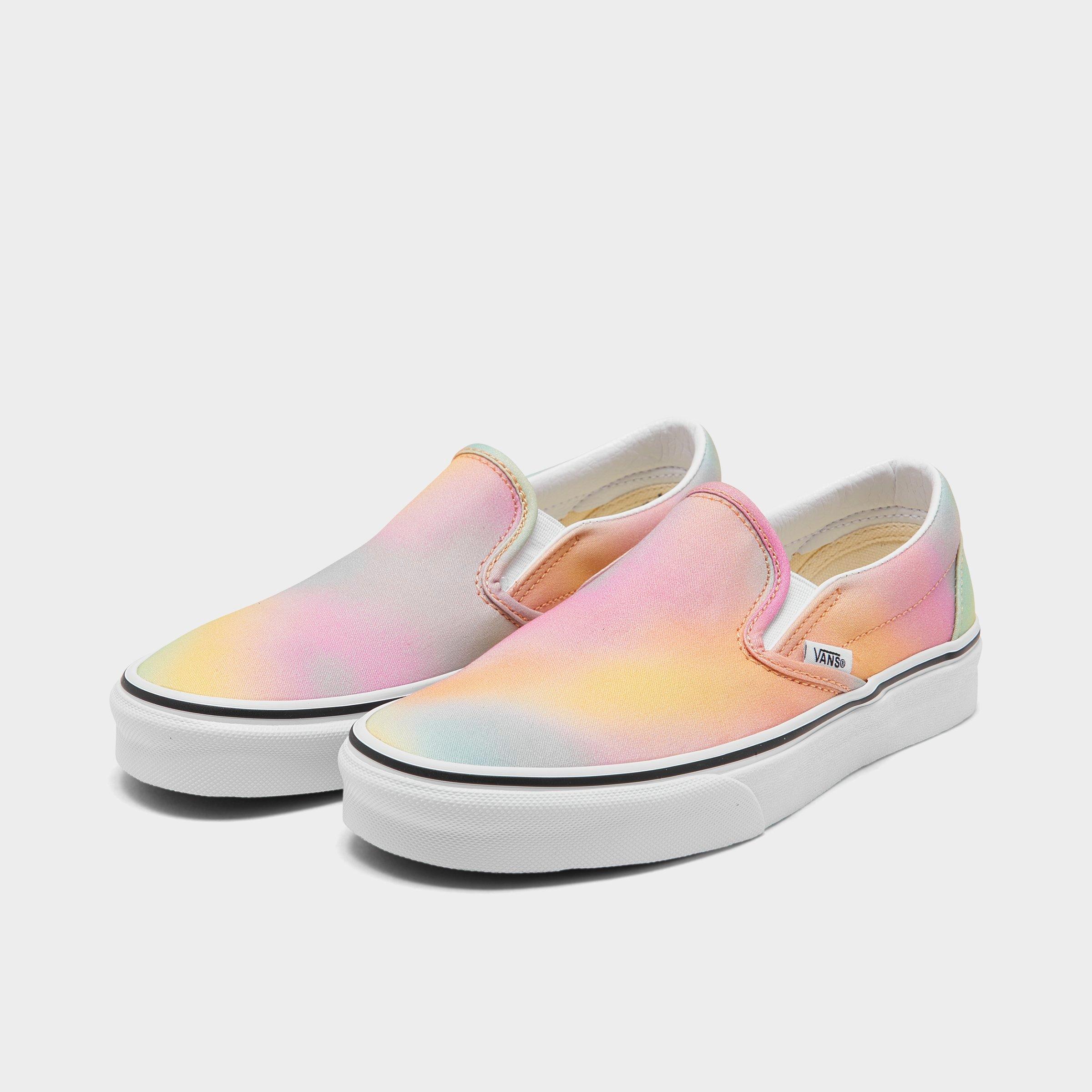 tie dye vans slip ons 