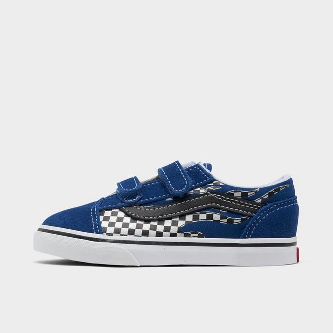 Kids Toddler Vans Reflect Check Flame Old Skool Casual Shoes JD