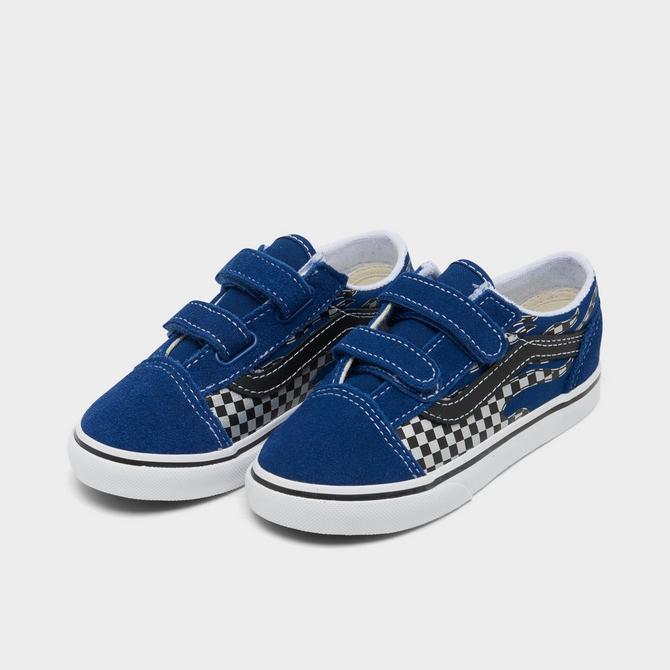 Kids Toddler Vans Reflect Check Flame Old Skool Casual Shoes JD