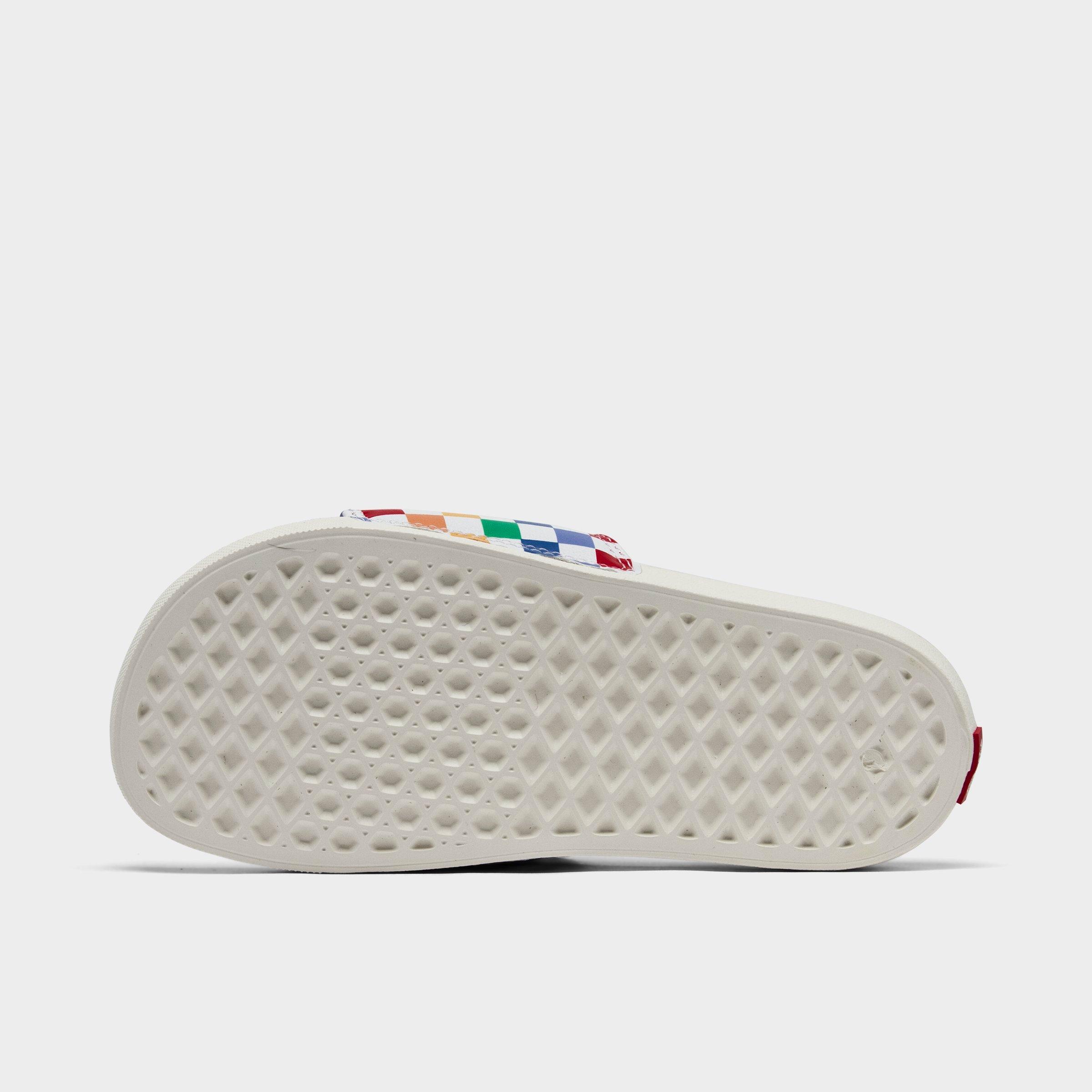 rainbow vans slide sandals