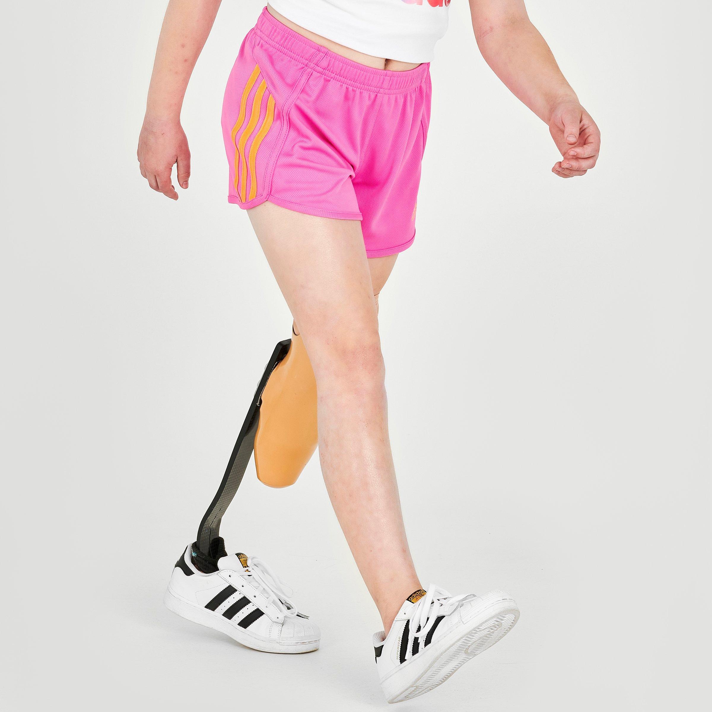 girls pink adidas shorts