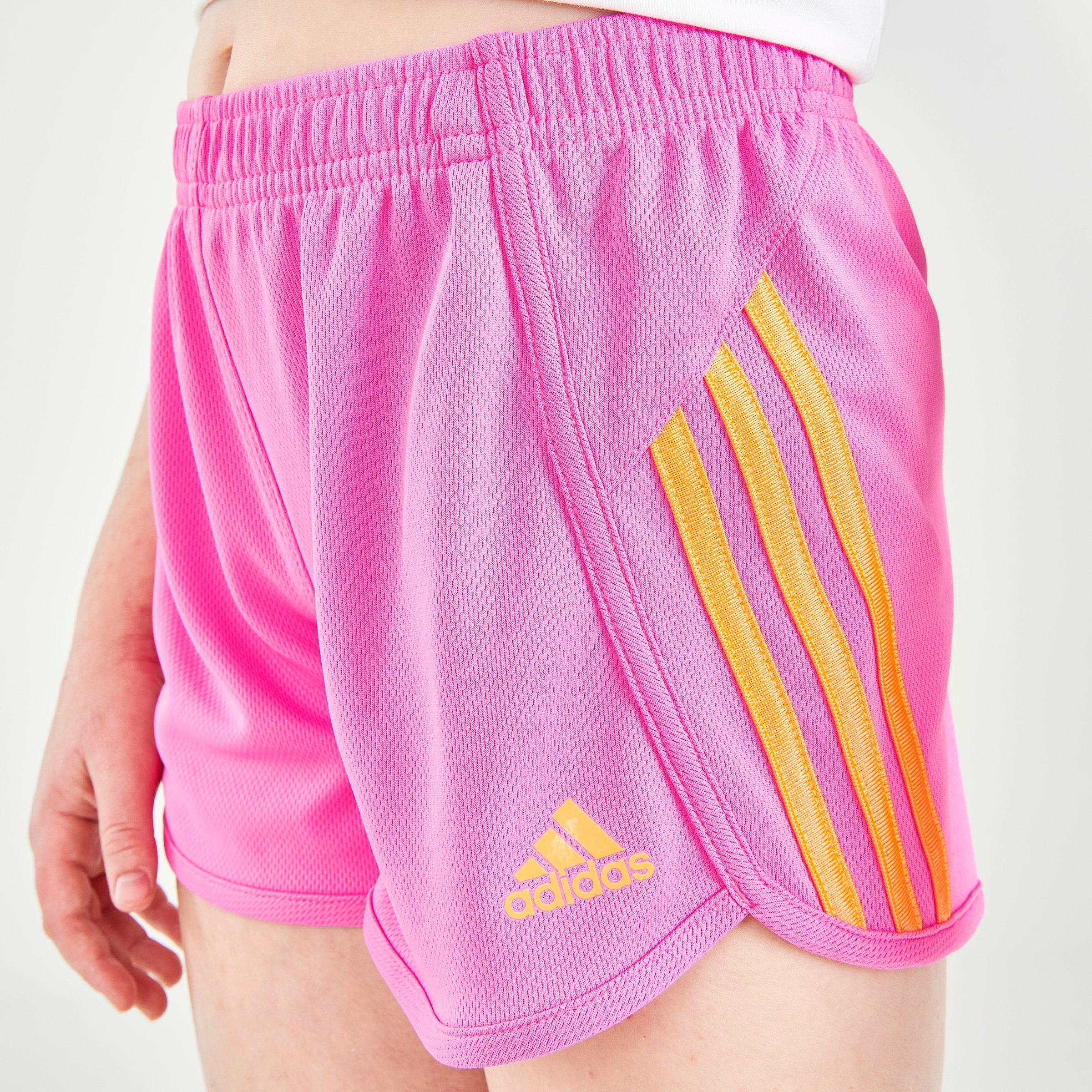girls pink adidas shorts