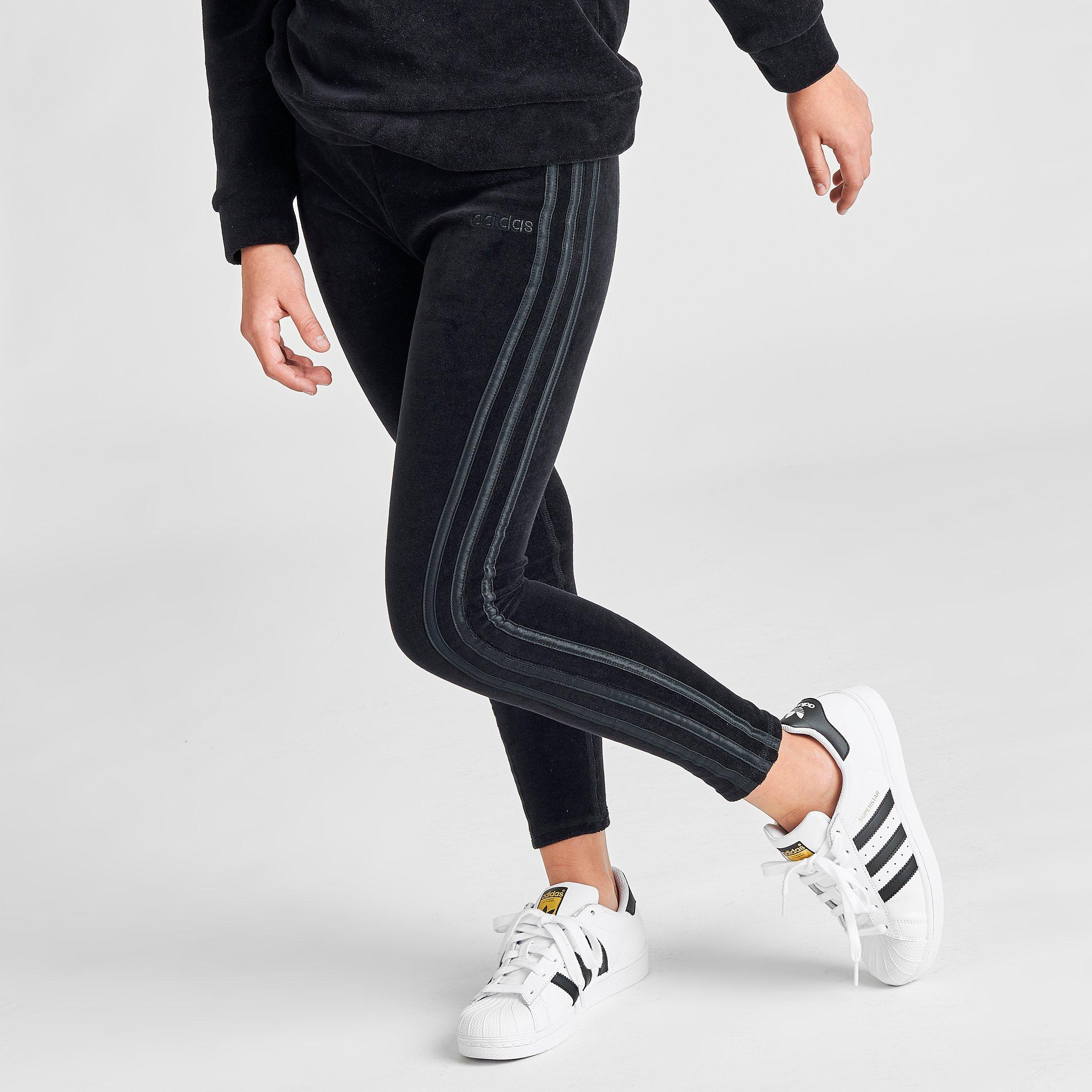 adidas velour leggings black