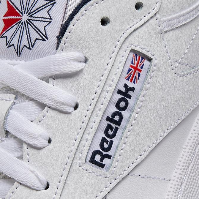 Reebok Club C 85 sneakers in white with navy detail