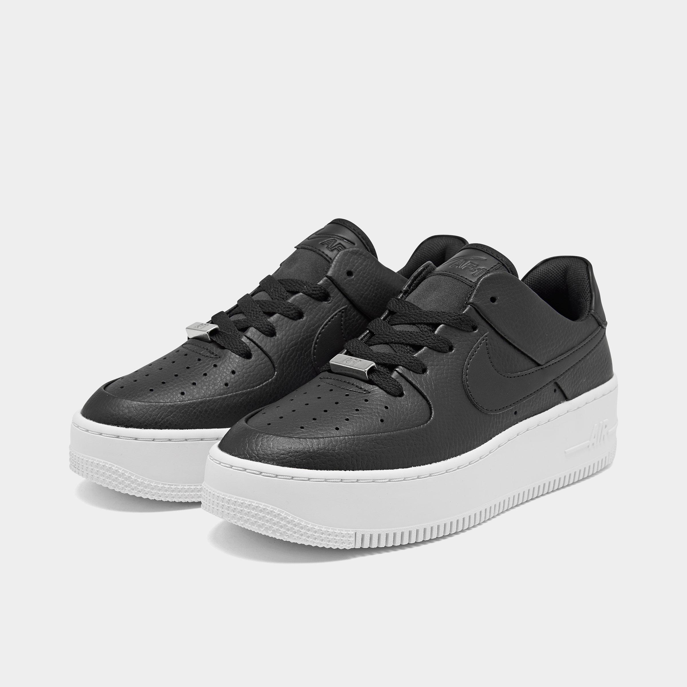 nike air force 1 sage black and white