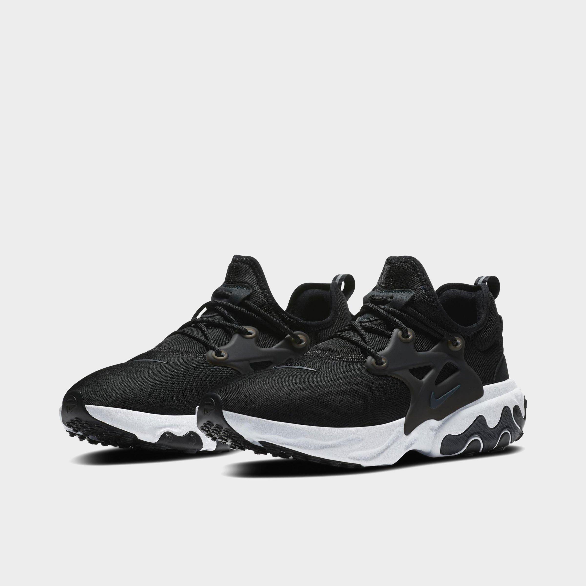 nike react presto black and white