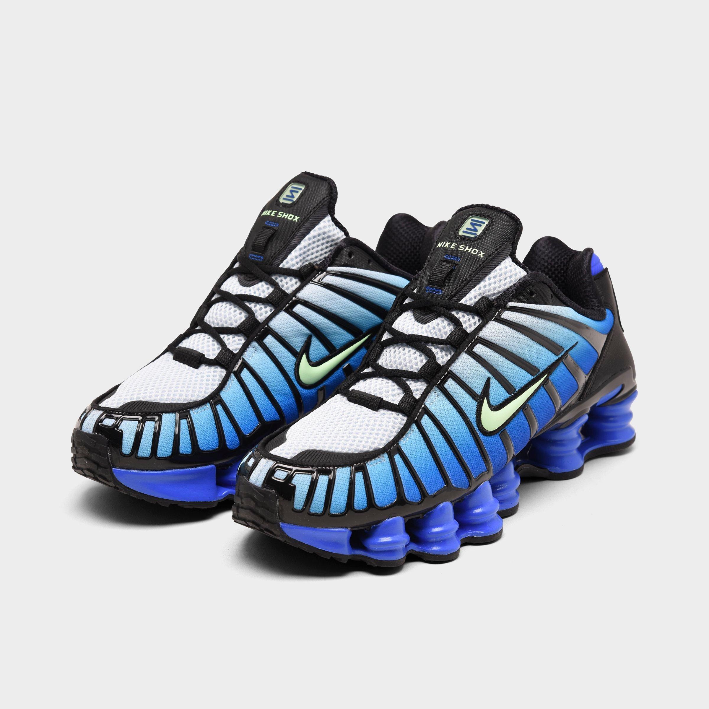 nike shox blue and black