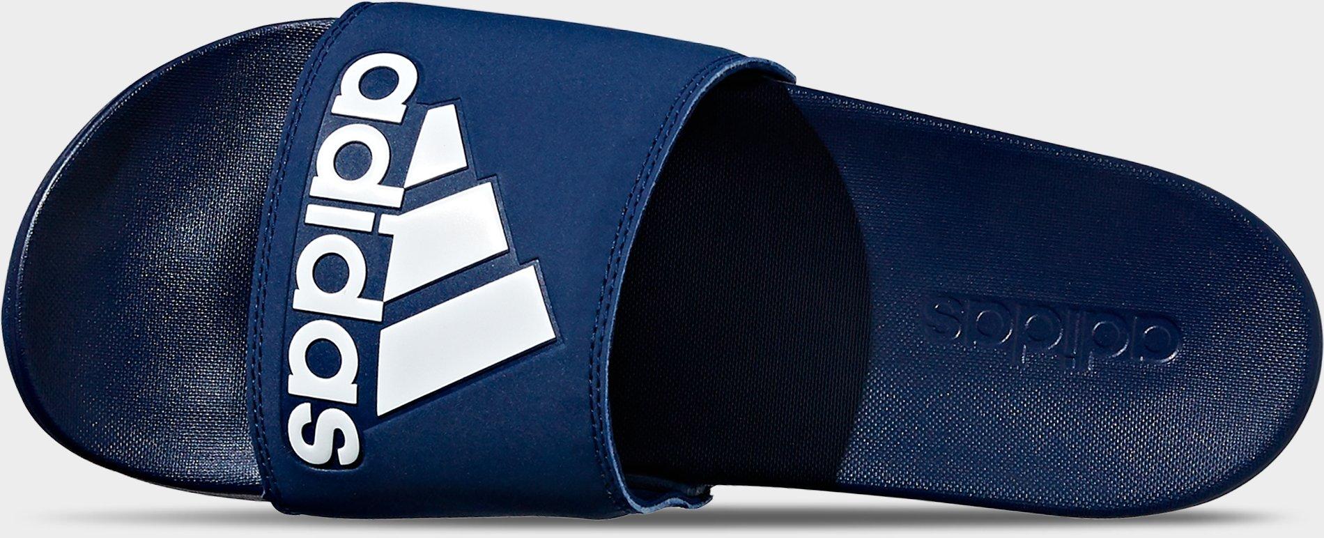 dark blue adidas slides