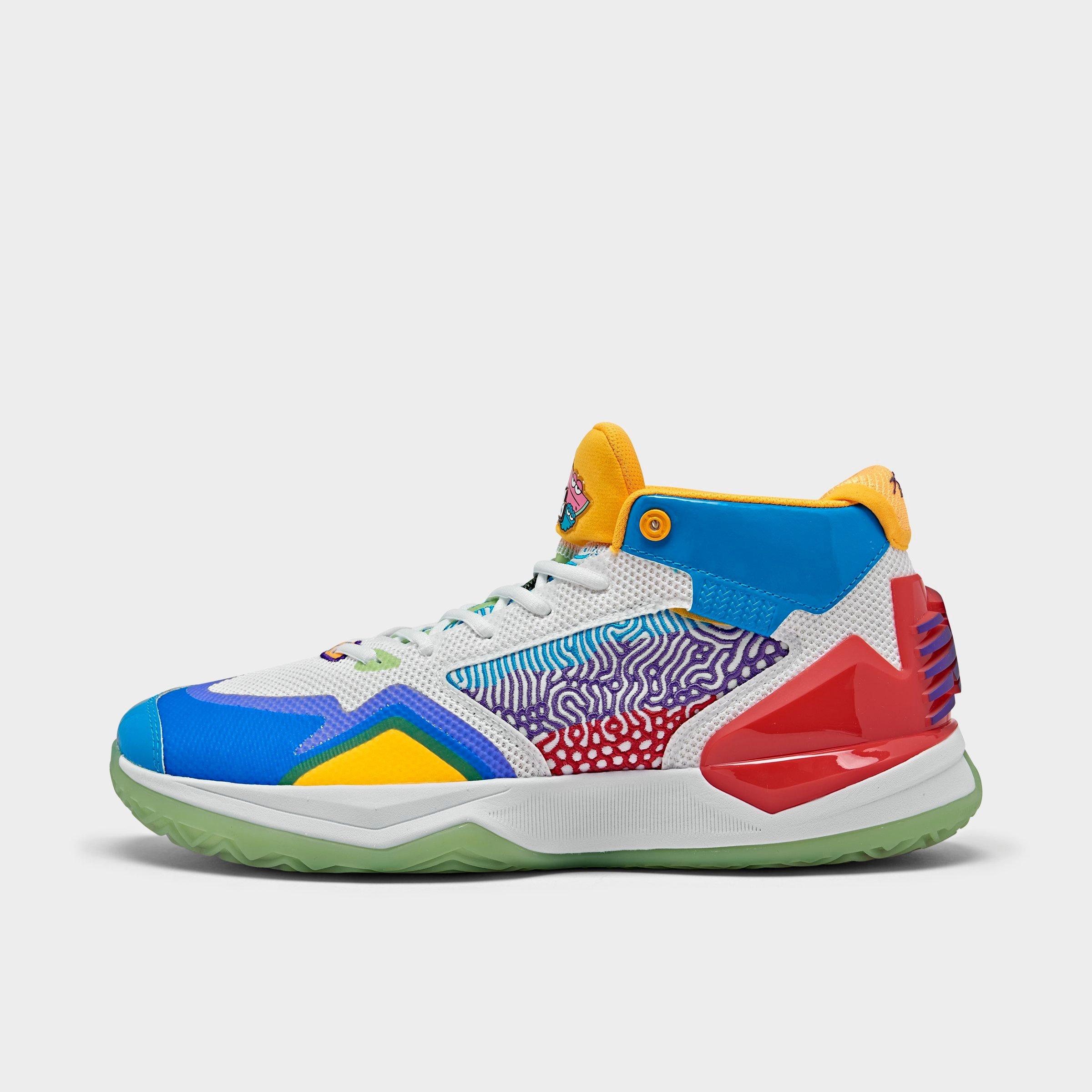 bright colored basketball shoes