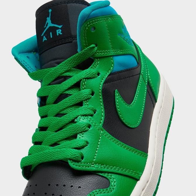 women's green and black jordan 1