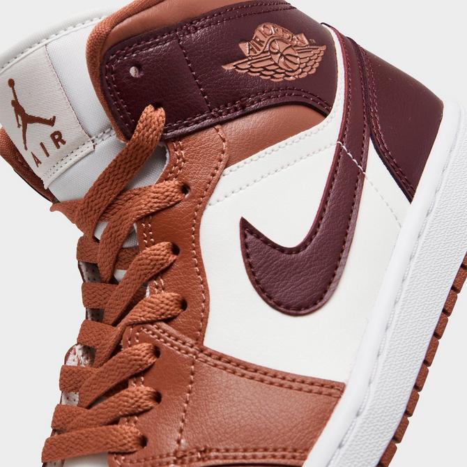 Womens shop burgundy jordans