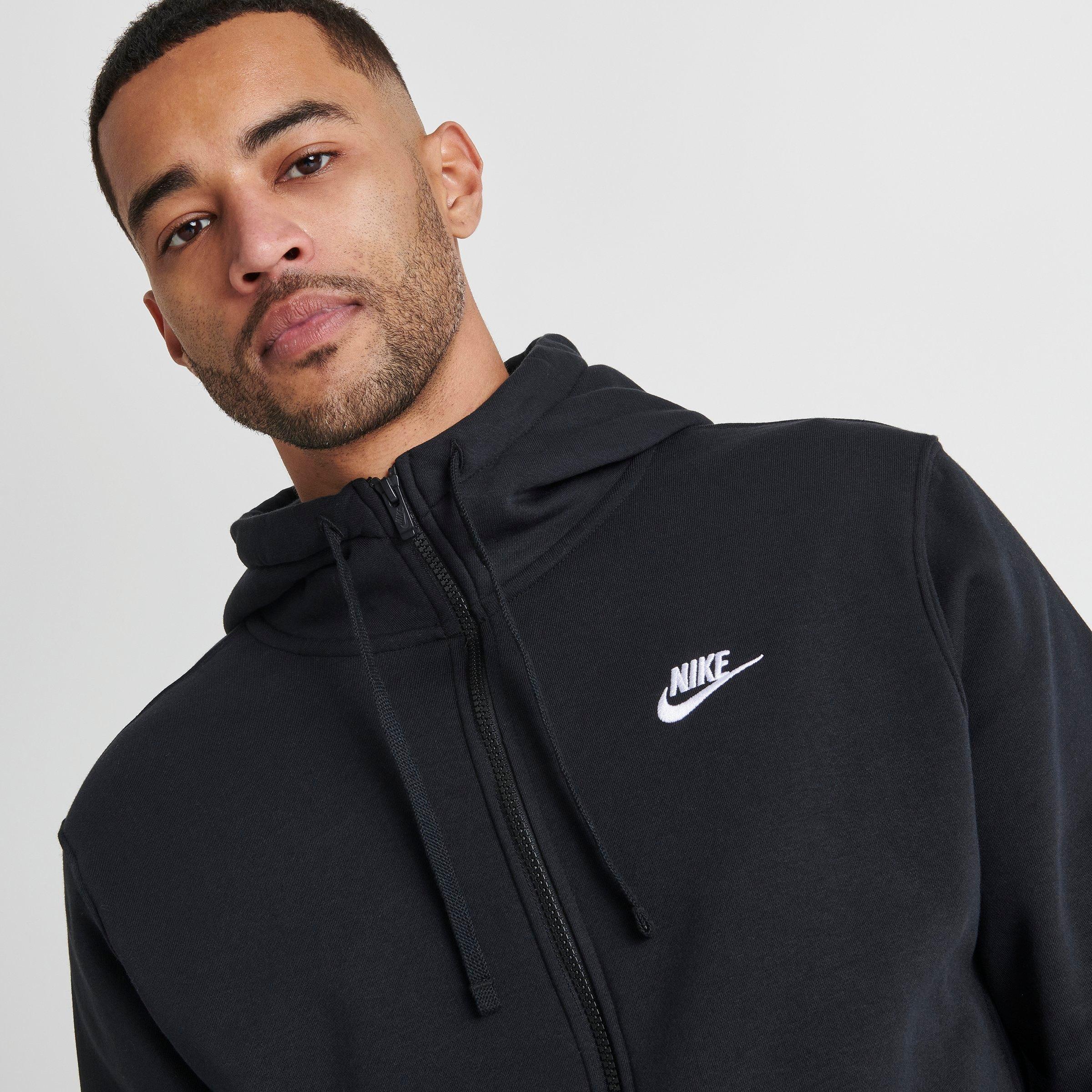 nike men's sportswear club fleece hoodie black