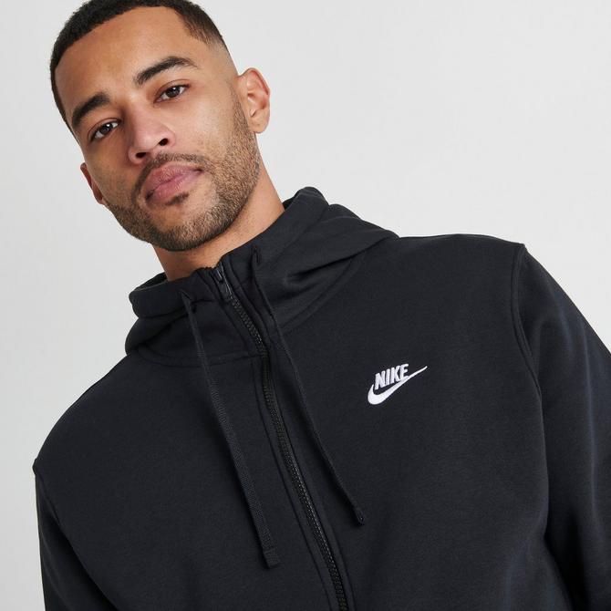 Nike Sportswear Women's Club Fleece Full-Zip Hoodie, XL, Black
