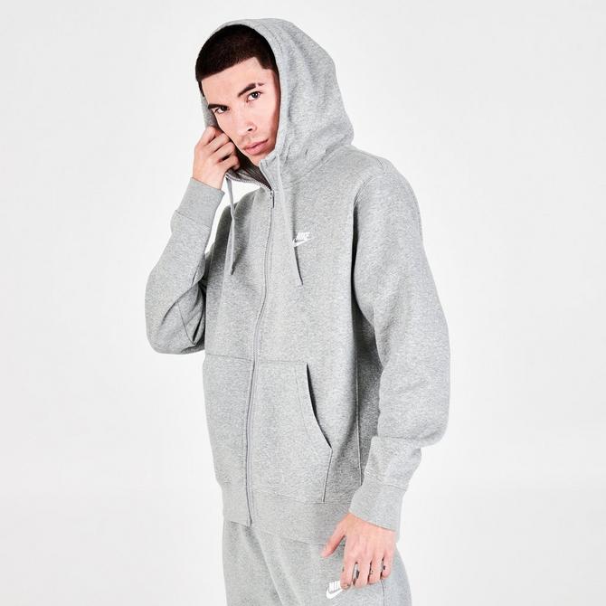 Nike Sportswear Club Fleece Hoodie - DK GREY HEATHER/MATTE SILVER