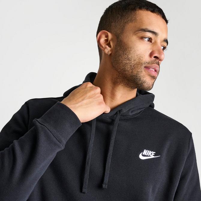 Nike Men's Club Fleece Patch Pullover Hoodie, Small, Black