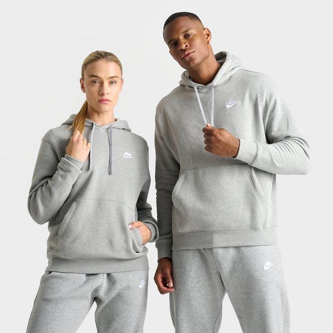 Nike - Men - Club+ Multi-Logo Pullover Hoodie - Grey Heather