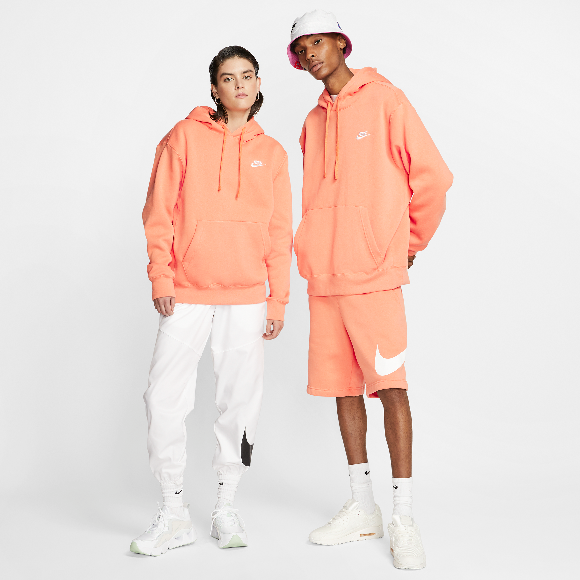 nike sportswear club fleece orange