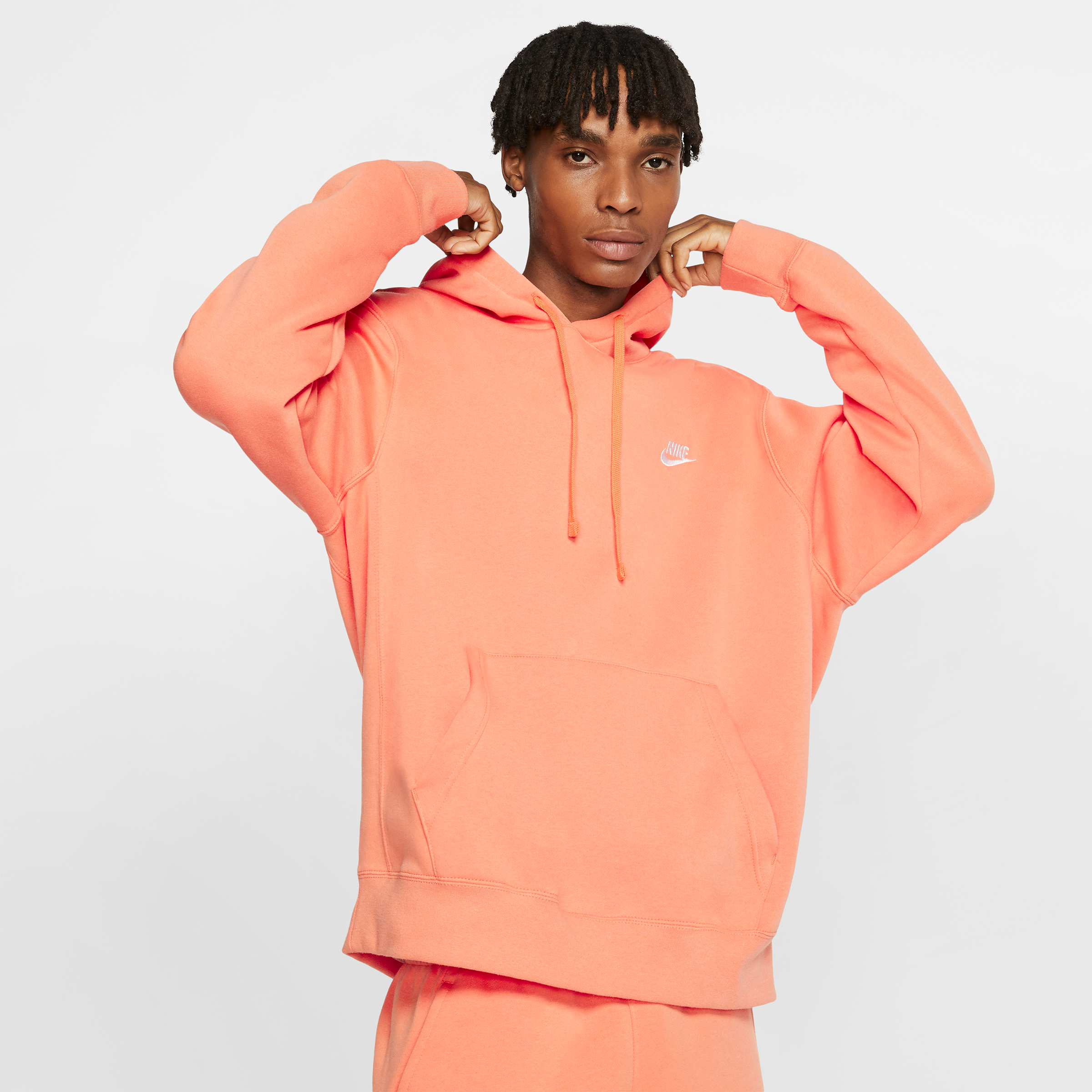 nike sportswear hoodie orange