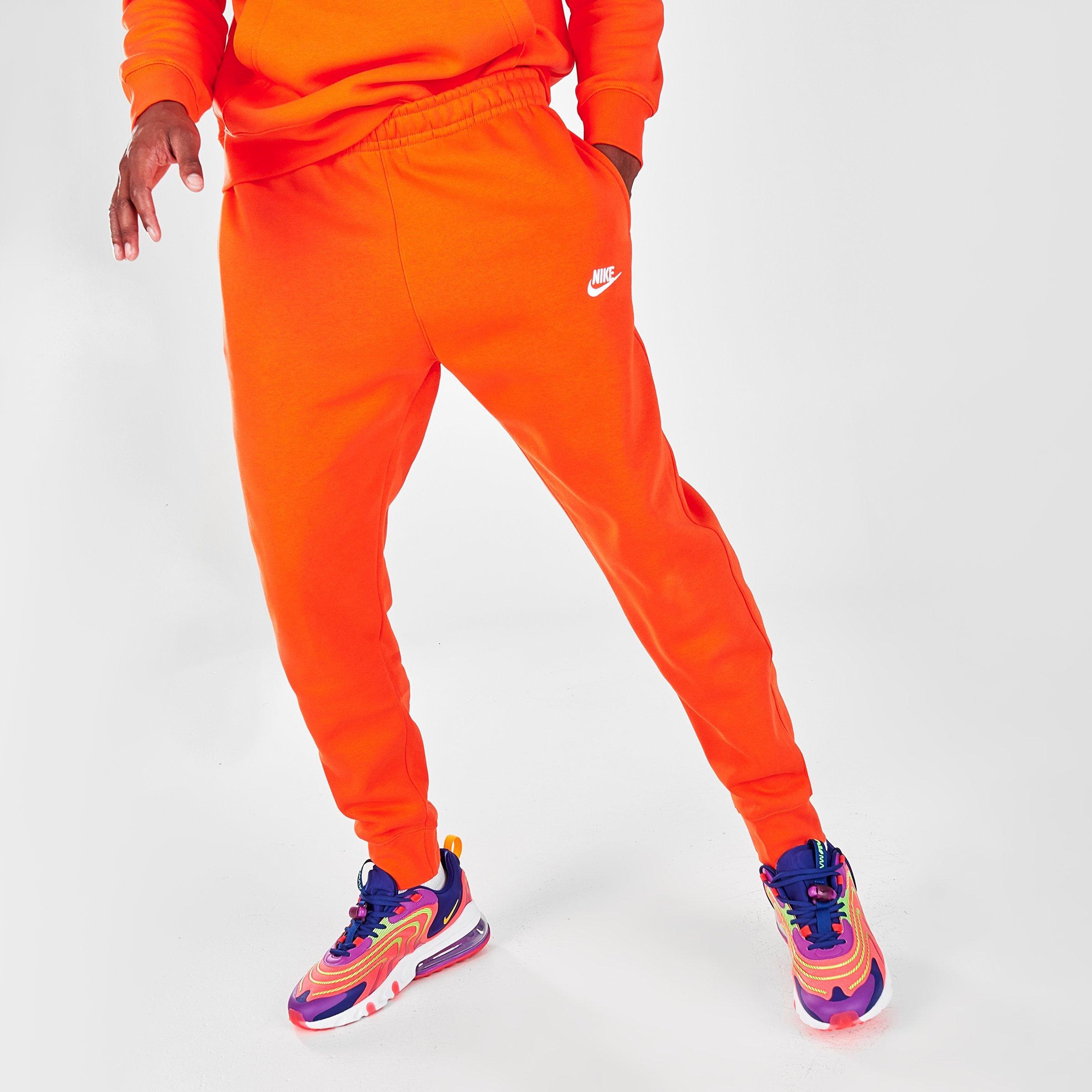 nike sportswear club fleece joggers orange