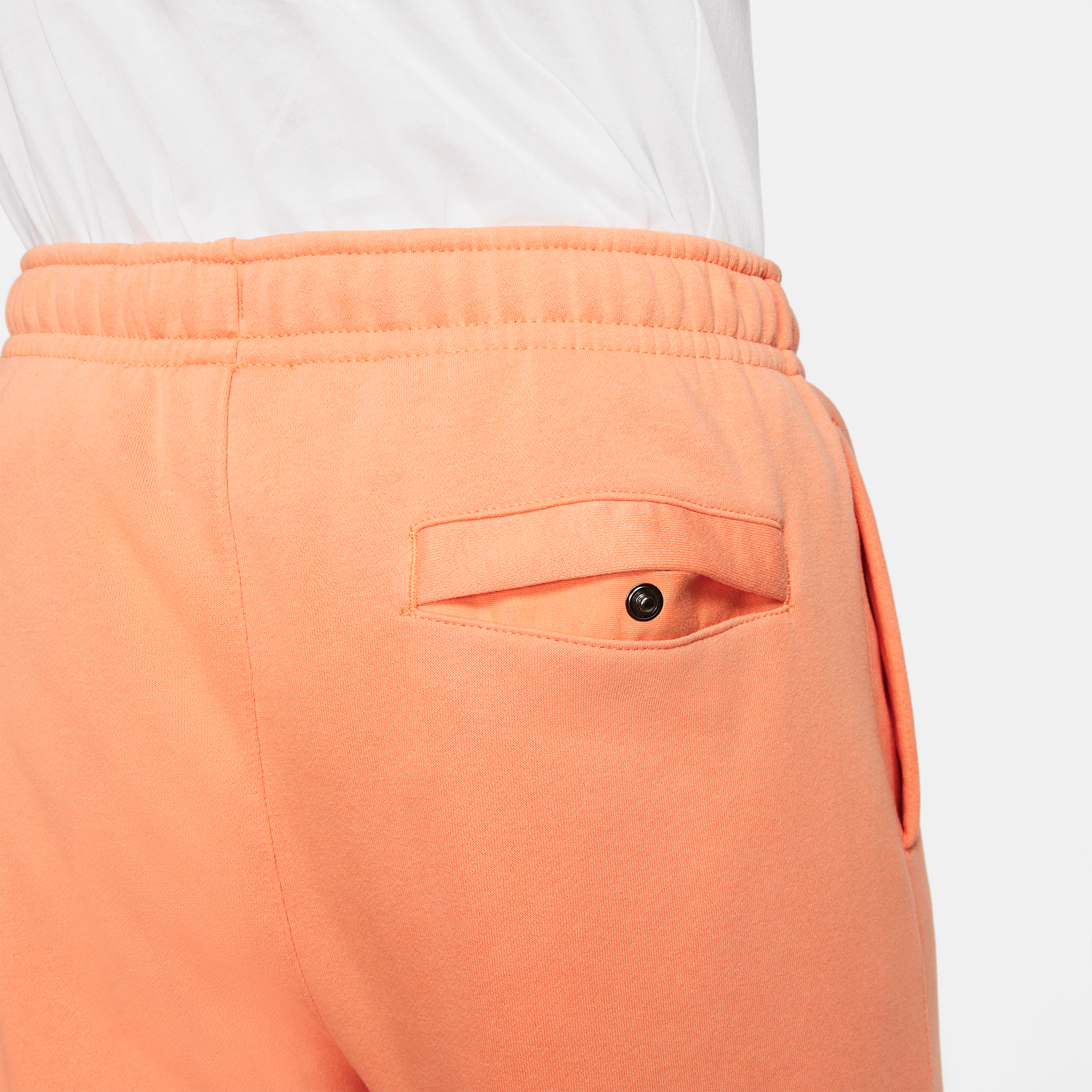 orange jogger shorts