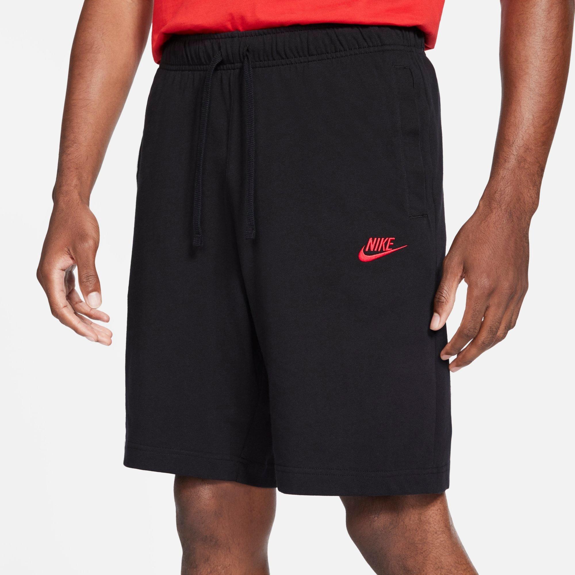 nike club fleece shorts red